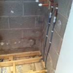 Pipework to new Shower and Tray Area